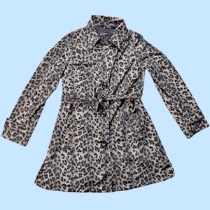 Leopard Print Trench Coat